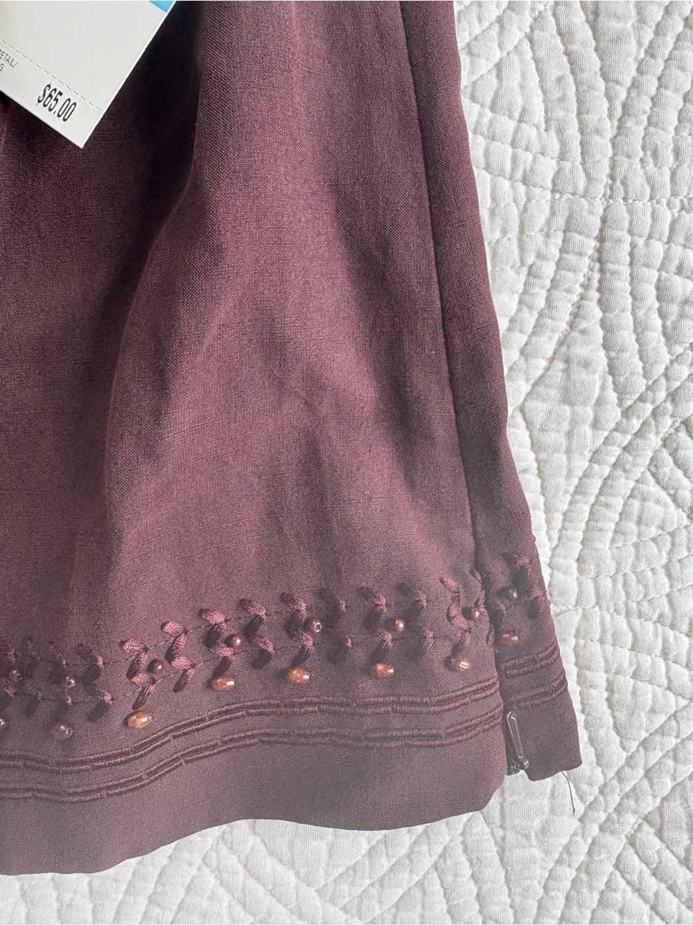 Silk Linen Sleeveless embroidered Top 20WP NWT Jones New York - Picture 9 of 9